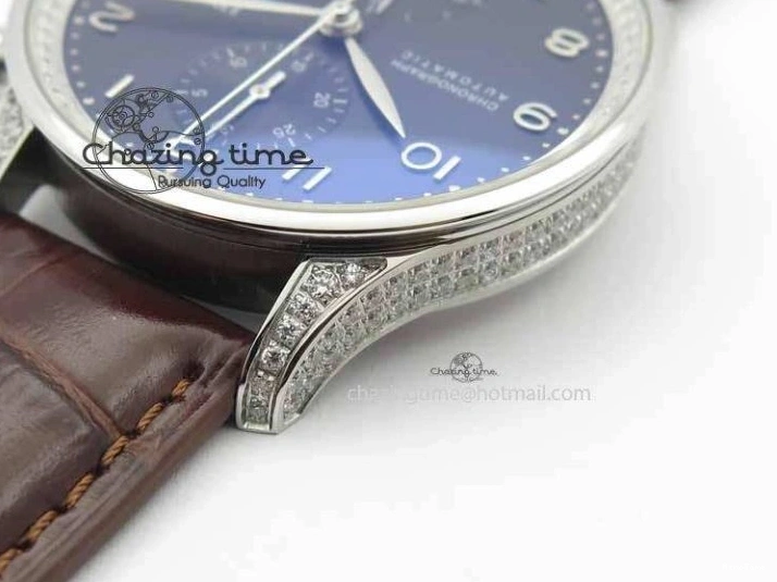 MIROTIME 0312 Unique Portuguese IW3714 Diam ZF V2 1:1 Best Edition Gray Dial On Brown Leather Strap A79350 (Slim Movement) 7250